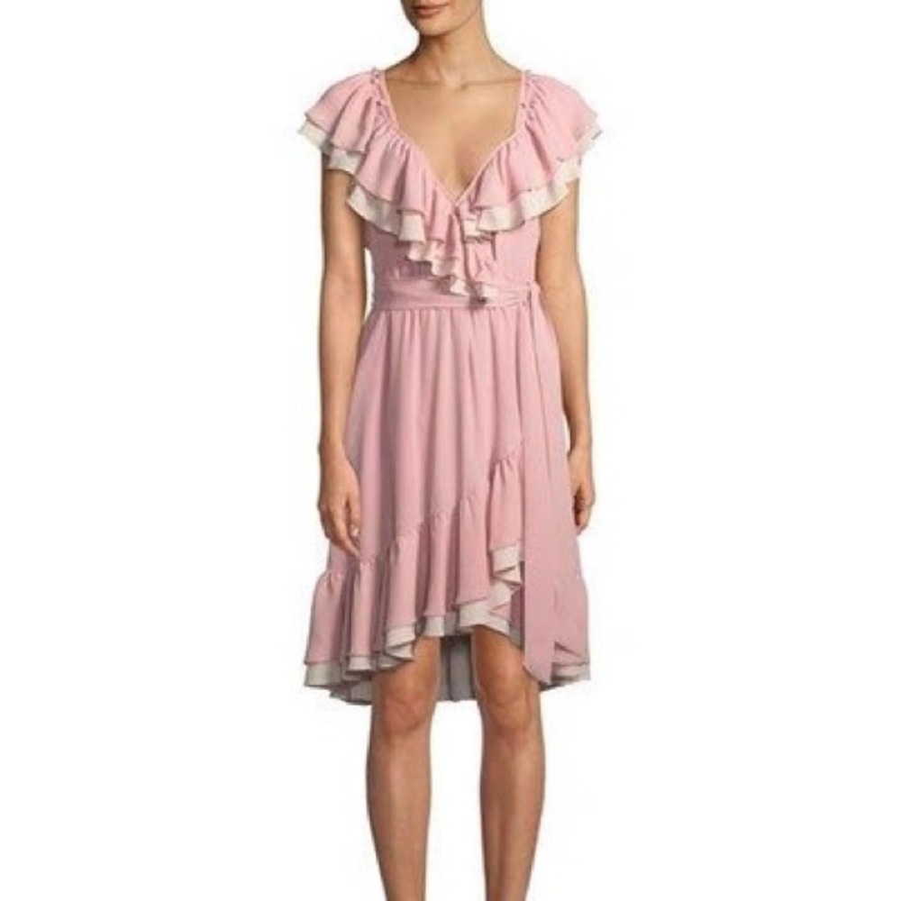 Rebecca Minkoff pink wrap dress